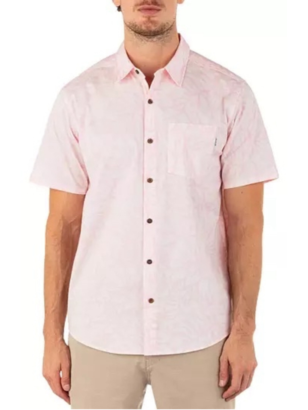 Men's Hurley stretch Button-Down Shirt Size xl Pink